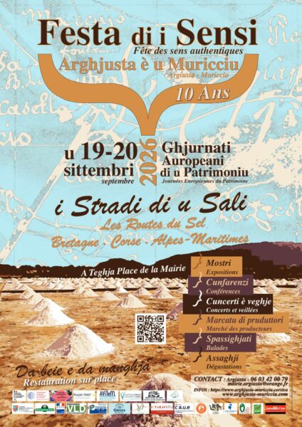 A Festa di i Sensi 2026 affiche 19 et 20 septembre 2026 Arghjusta e u Muricciu